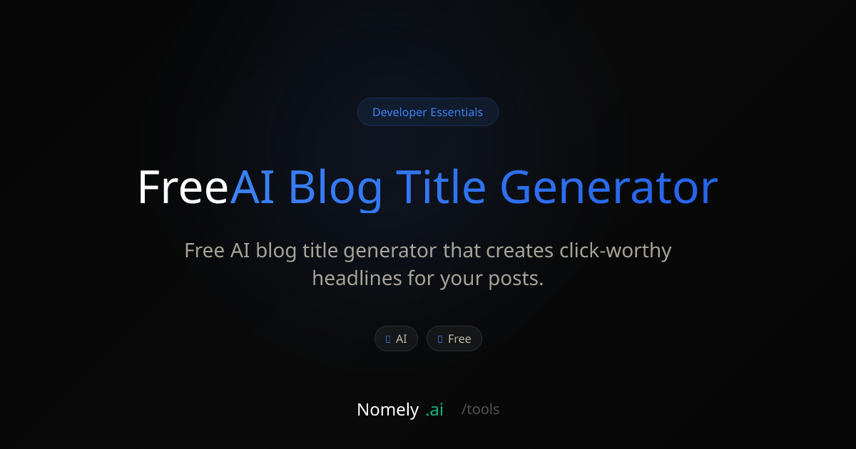 Free AI Blog Title Generator - Free AI blog title generator that ...