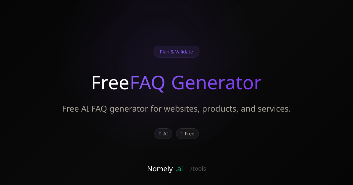 Free FAQ Generator - Free AI FAQ generator for websites, products, and ...