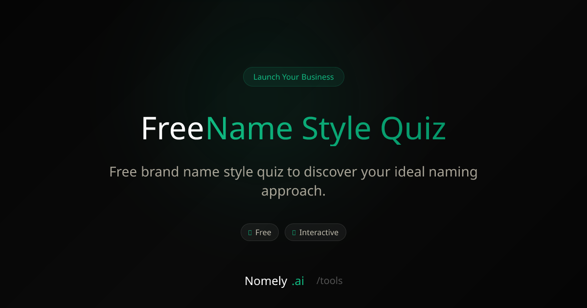 Free Name Style Quiz - Free brand name style quiz to discover your ...