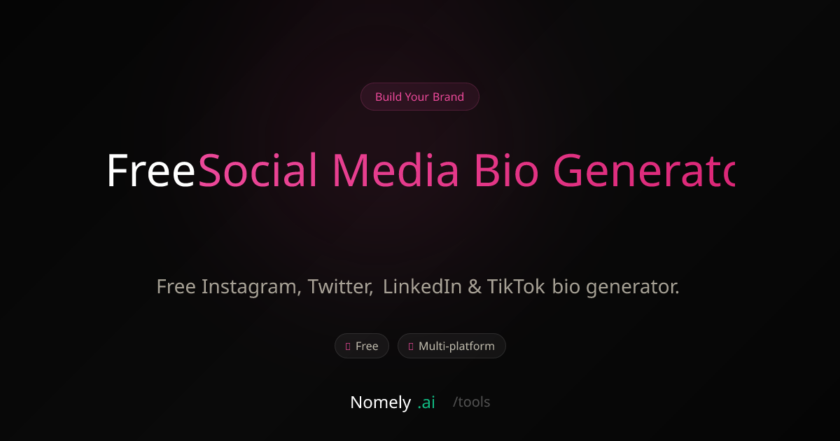 Free Social Media Bio Generator - Free Instagram, Twitter, LinkedIn ...