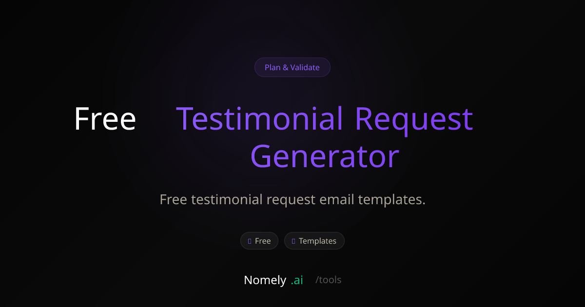 Free Testimonial Request Generator - Free testimonial request email ...
