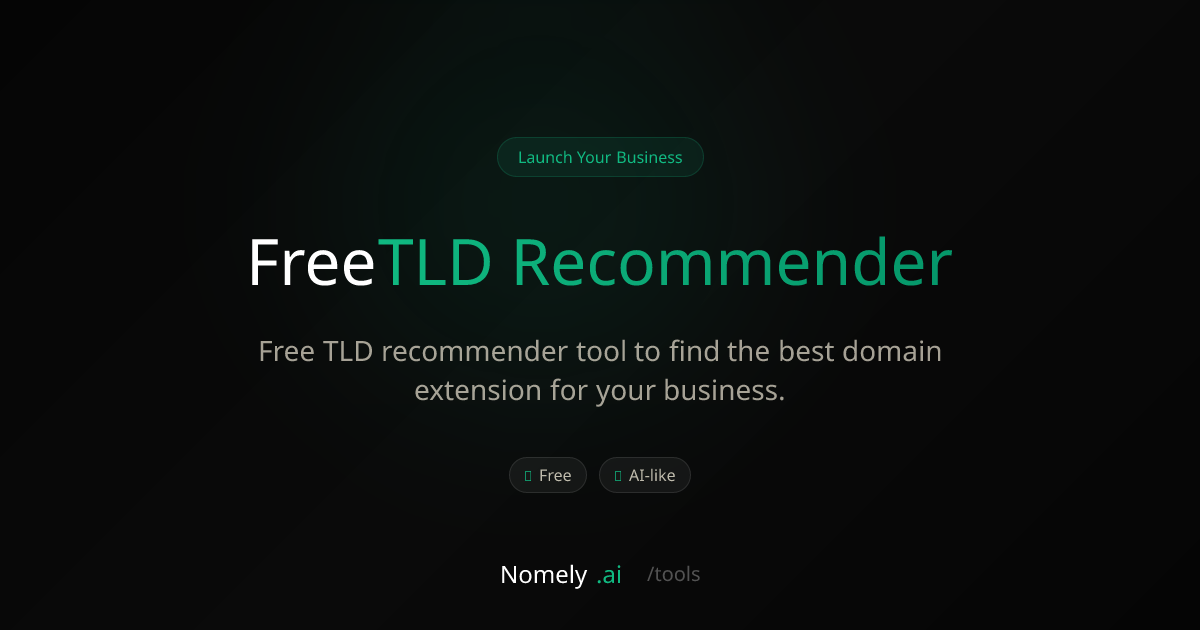 Free TLD Recommender - Free TLD recommender tool to find the best ...